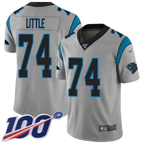 Carolina Panthers Limited Silver Men Greg Little Jersey NFL Football #74 100th Season Inverted Legend->carolina panthers->NFL Jersey